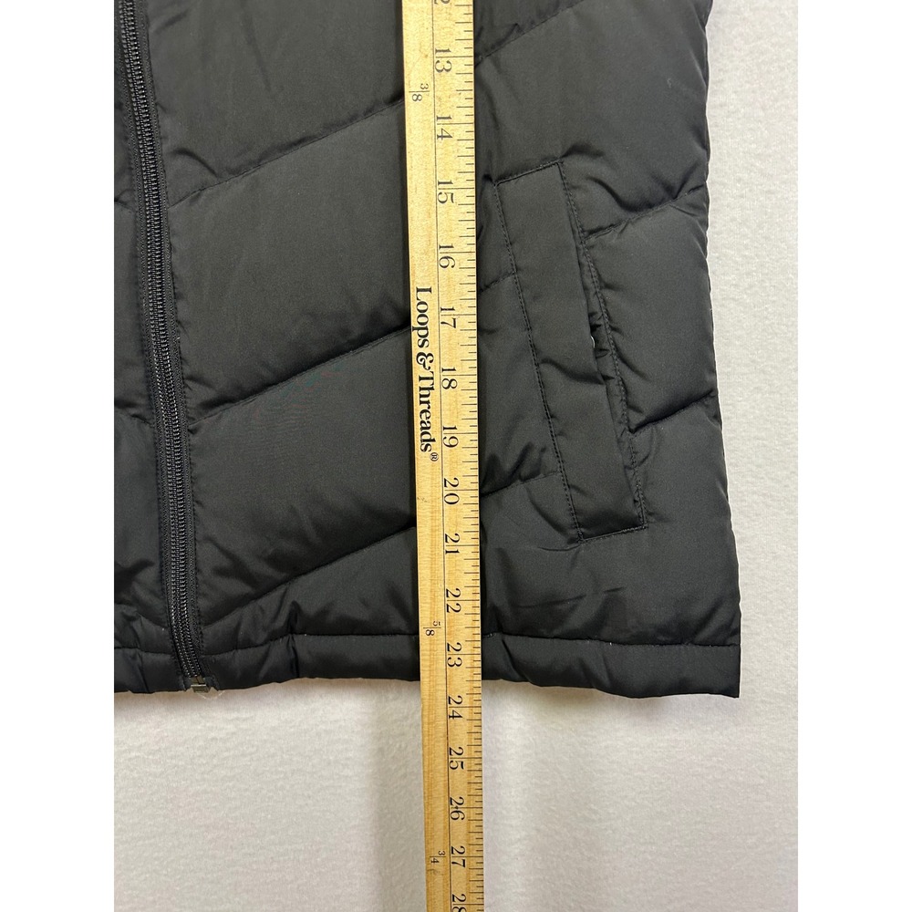 Outdoor Gorpcore Lands' End Womens Small Black Down Insulated Puffer Vest Zip Up - Picture 6 of 10